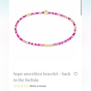 Hope Unwritten Pink, Purple, and Gold Beaded Bracelet